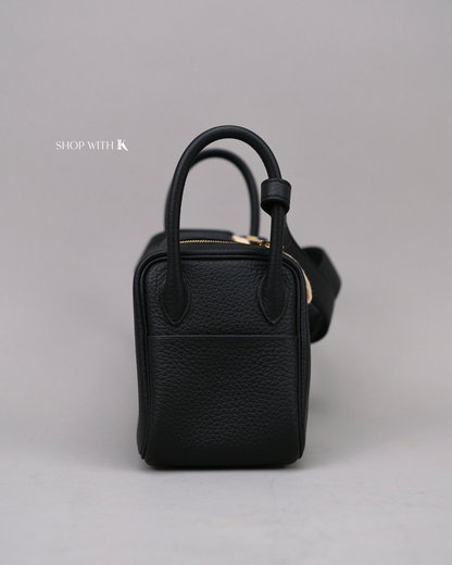 Hermes Mini Lindy Noir GHW