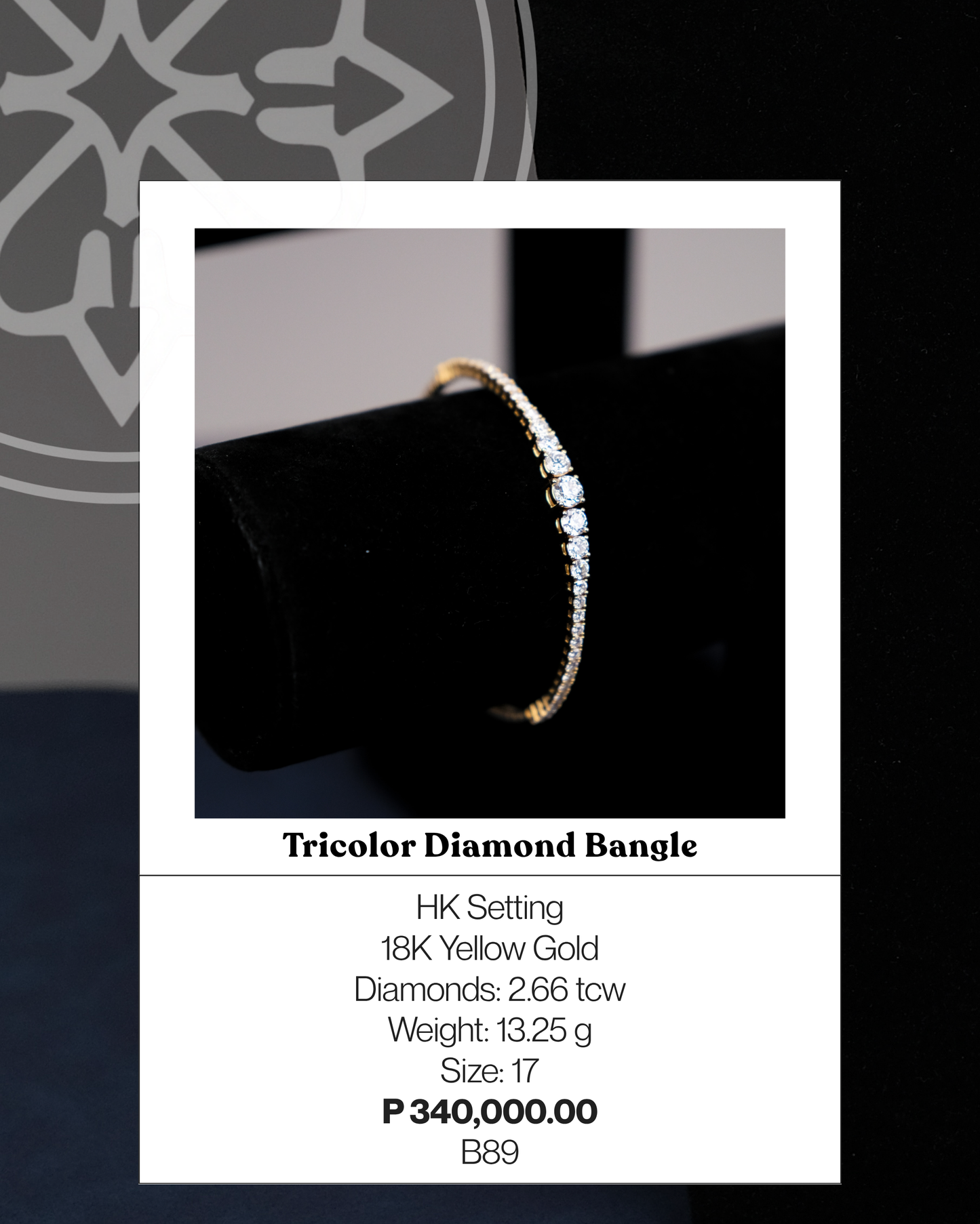 Diamond Bangle in Yellow Gold