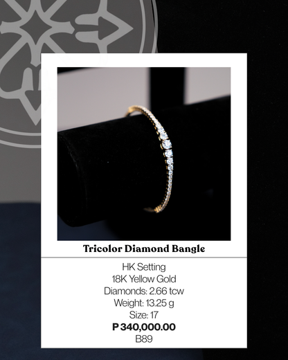 Diamond Bangle in Yellow Gold
