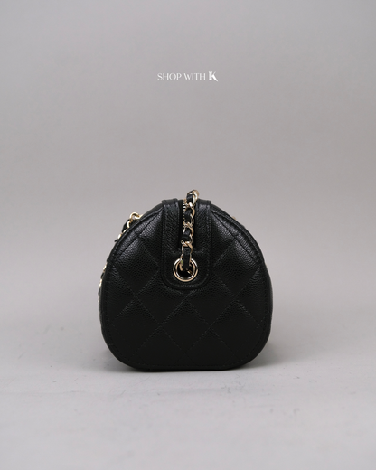 Chanel 25P Bowling Bag Black