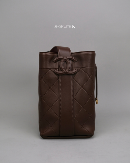 Chanel Bucket Bag Choco Brown