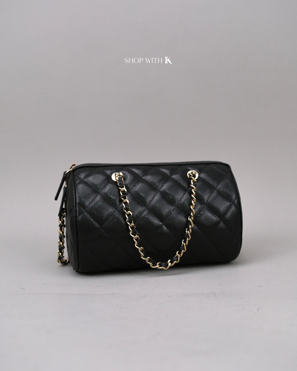 Chanel 25P Bowling Bag Black
