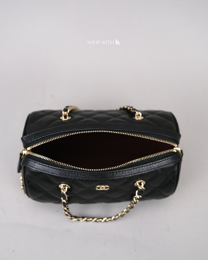 Chanel 25P Bowling Bag Black