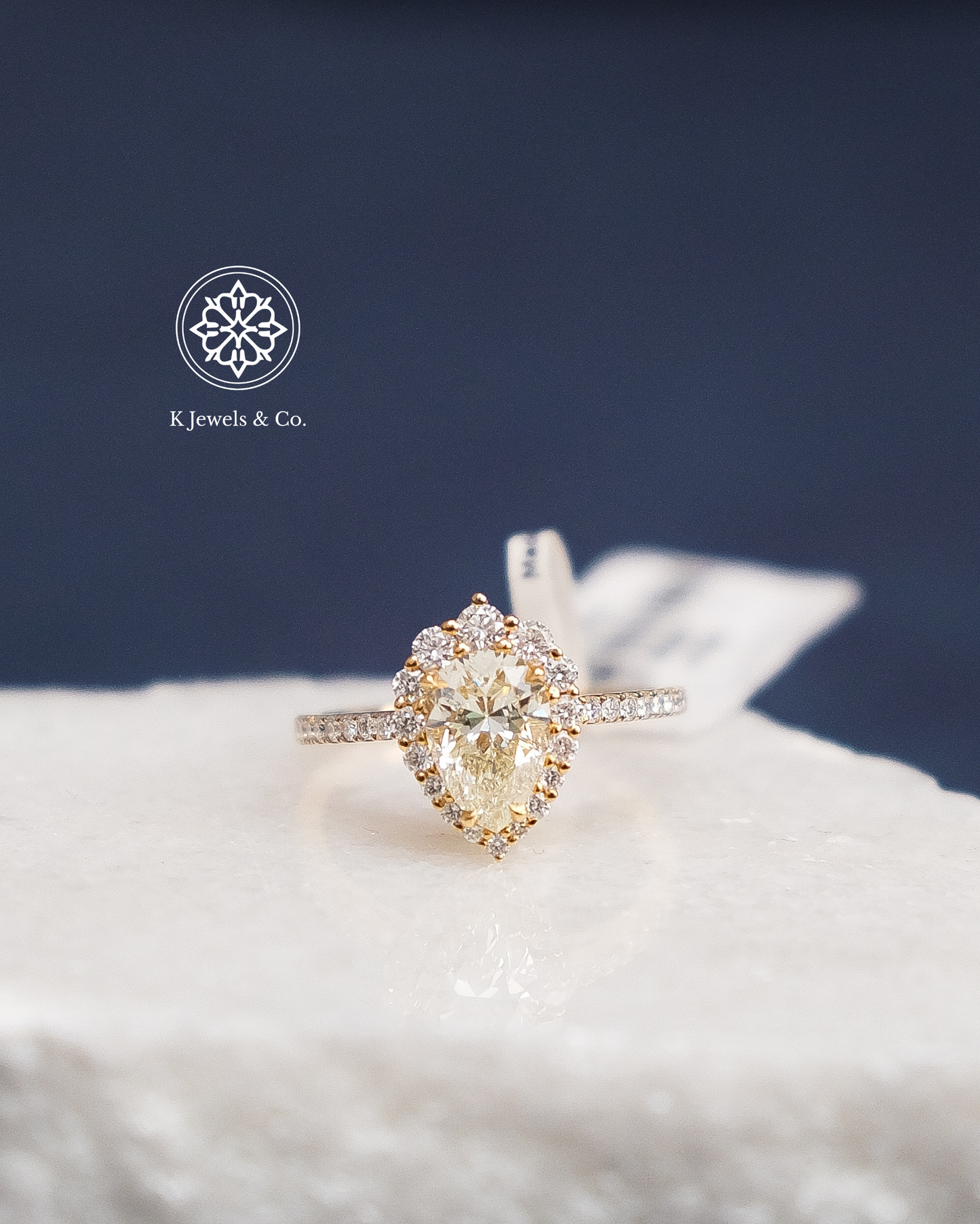 2ct Pear Shaped Diamond Ring w/ GIA