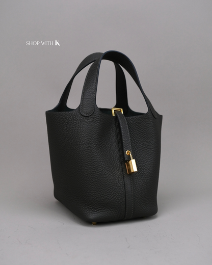 Hermes Picotin 18 Dark Bronze GHW