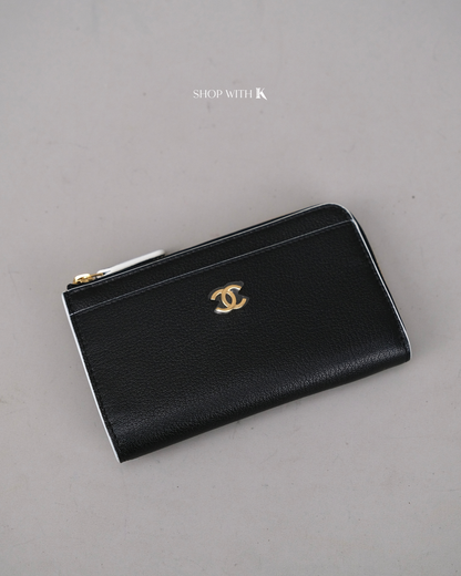 Chanel Zip Around Wallet Black - Spring Summer