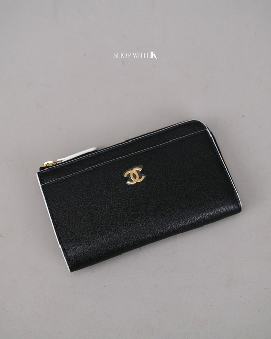 Chanel Zip Around Wallet Black - Spring Summer