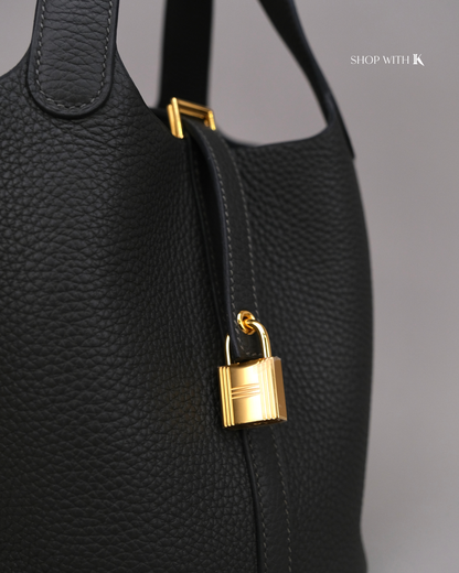 Hermes Picotin 18 Dark Bronze GHW