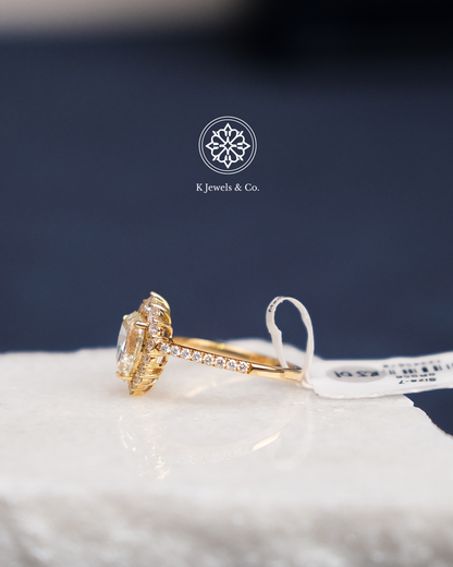 2ct Pear Shaped Diamond Ring w/ GIA