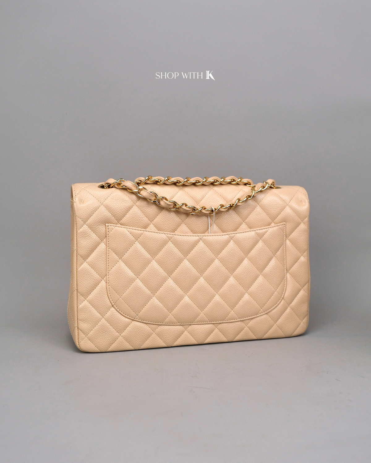 Chanel Classic Jumbo Flap Beige GHW