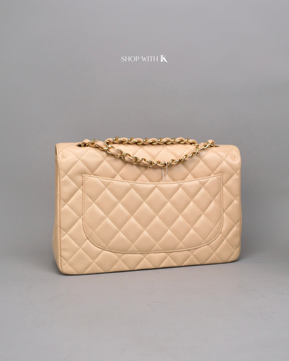 Chanel Classic Jumbo Flap Beige GHW