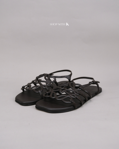 Loewe Anagram Cut-Out Sandals Brown