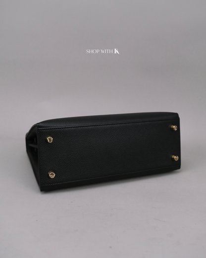Hermes Kelly 25 Noir GHW