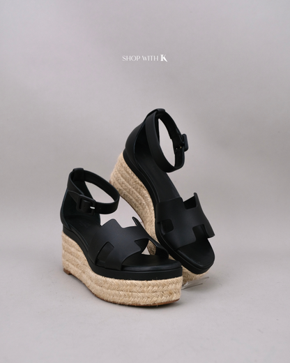 Hermes Elda Sandal Black