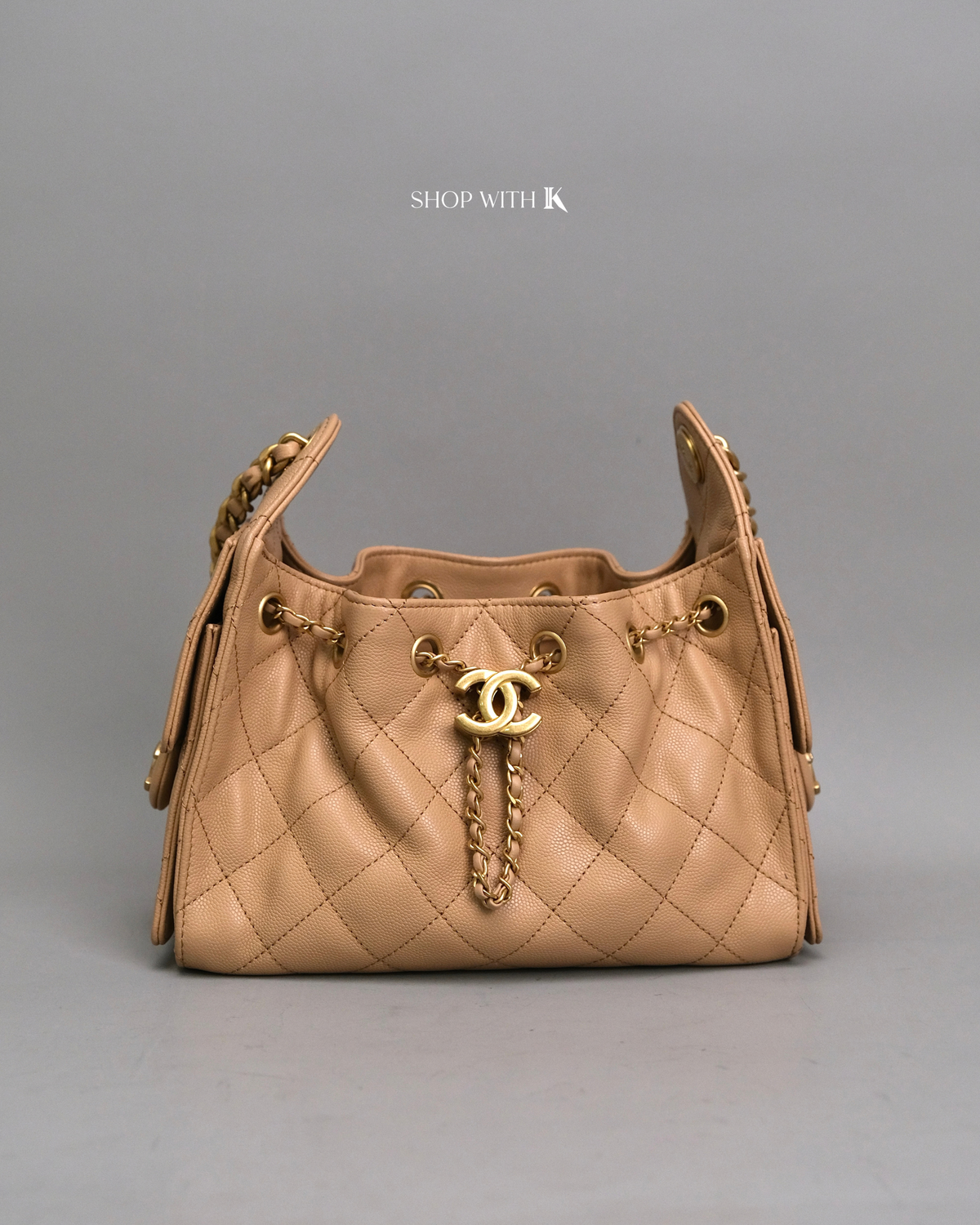 Chanel 25 Mini Dark Beige GHW