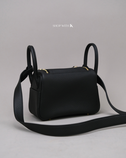 Hermes Mini Lindy Noir GHW