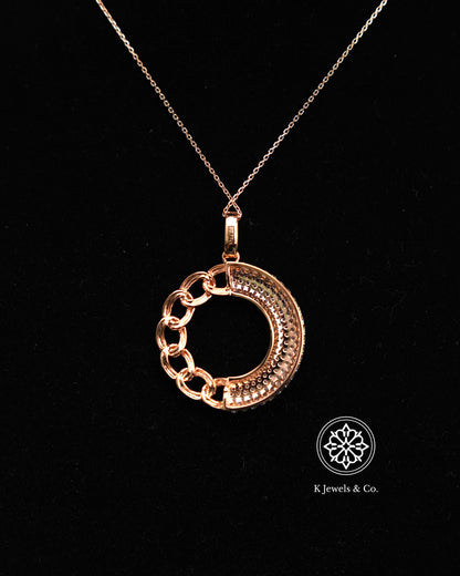 Round Diamond Pendant w/ Chain
