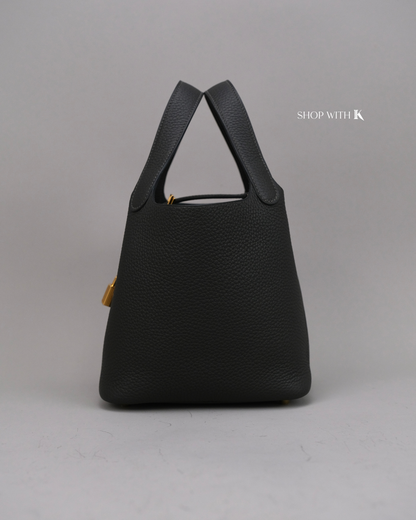 Hermes Picotin 18 Dark Bronze GHW