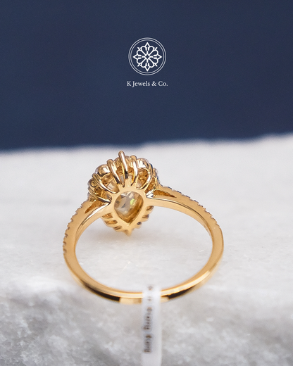 2ct Pear Shaped Diamond Ring w/ GIA