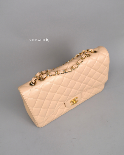 Chanel Classic Jumbo Flap Beige GHW