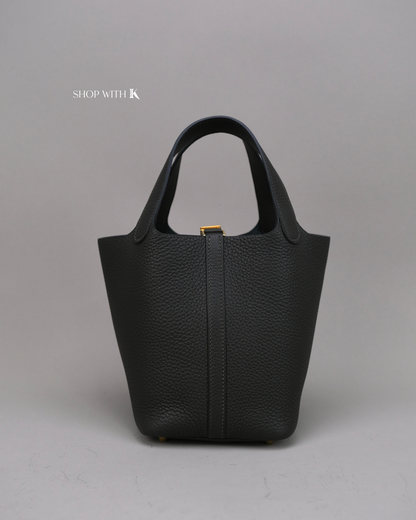 Hermes Picotin 18 Dark Bronze GHW