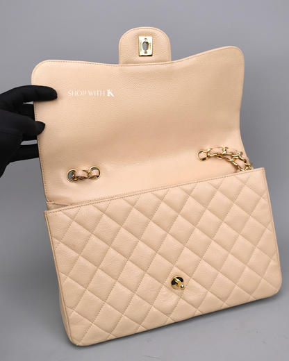 Chanel Classic Jumbo Flap Beige GHW