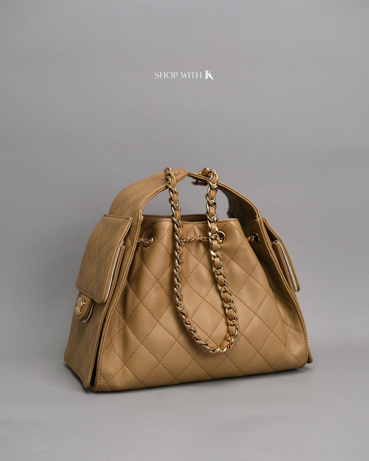 Chanel 25 Small Dark Beige GHW