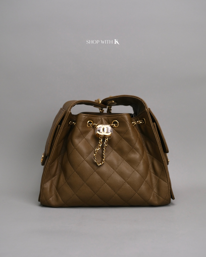 Chanel 25 Small Light Brown GHW