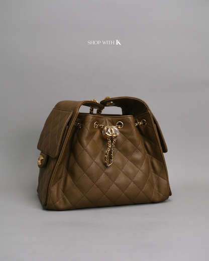 Chanel 25 Small Light Brown GHW