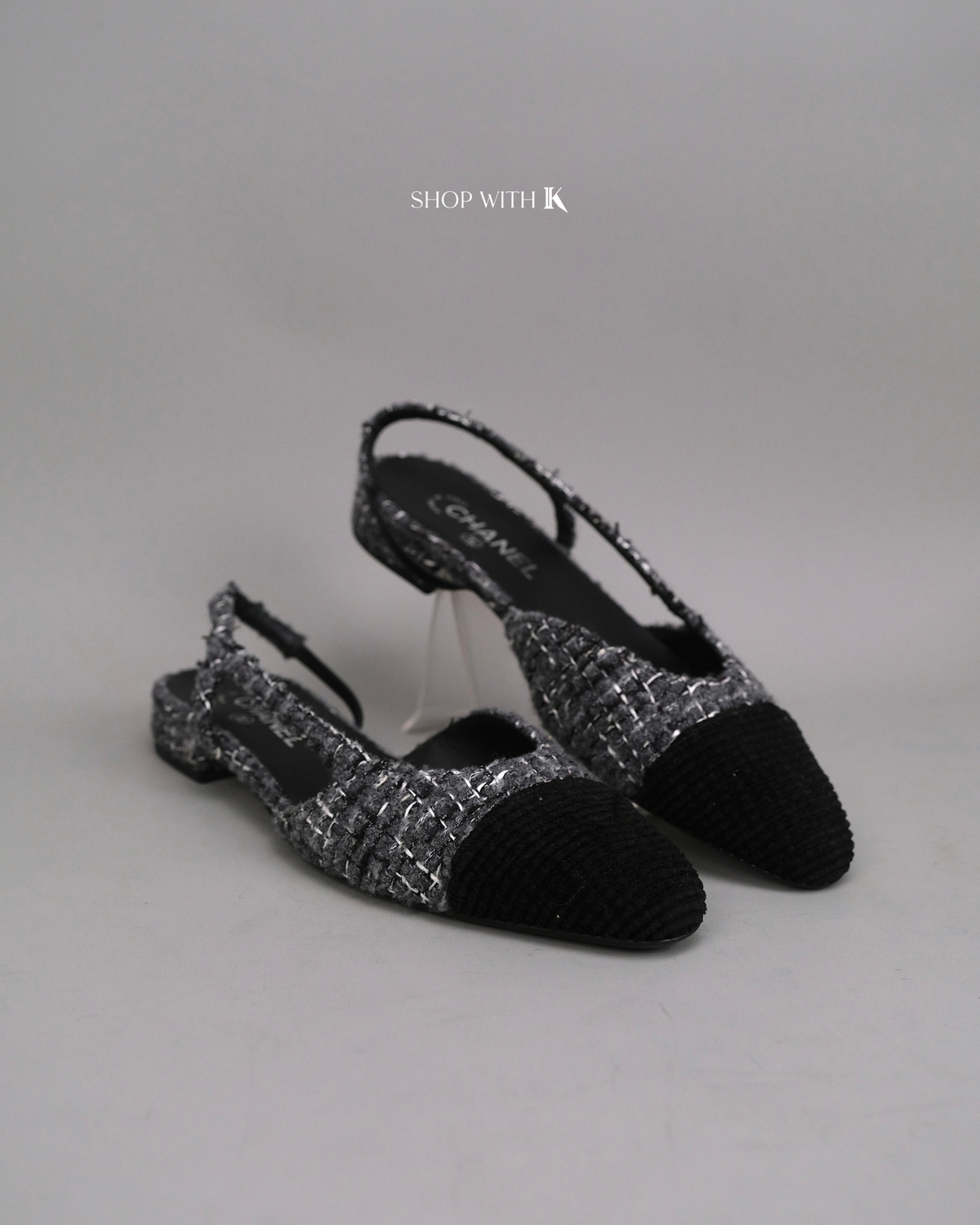 Chanel Slingback Tweed