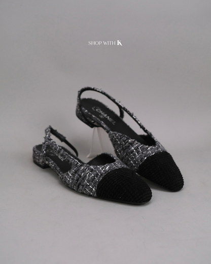 Chanel Slingback Tweed