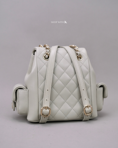 Chanel 23k New Tank Duma Backpack Gray