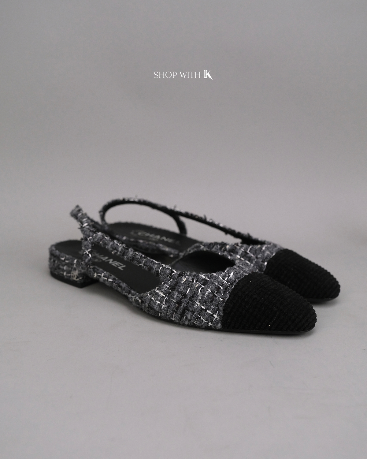 Chanel Slingback Tweed