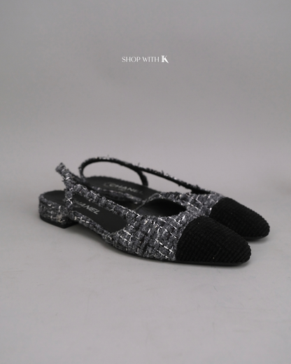 Chanel Slingback Tweed