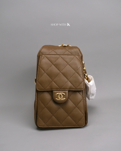 Chanel 25 Small Light Brown GHW