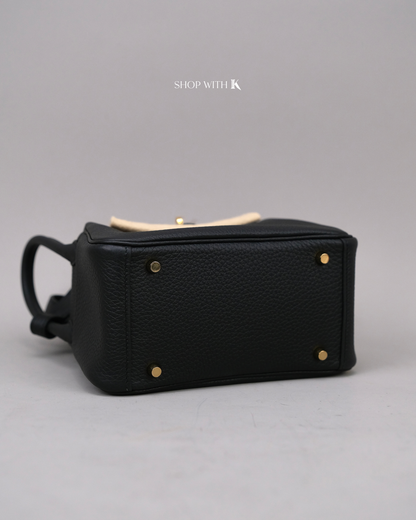 Hermes Mini Lindy Noir GHW