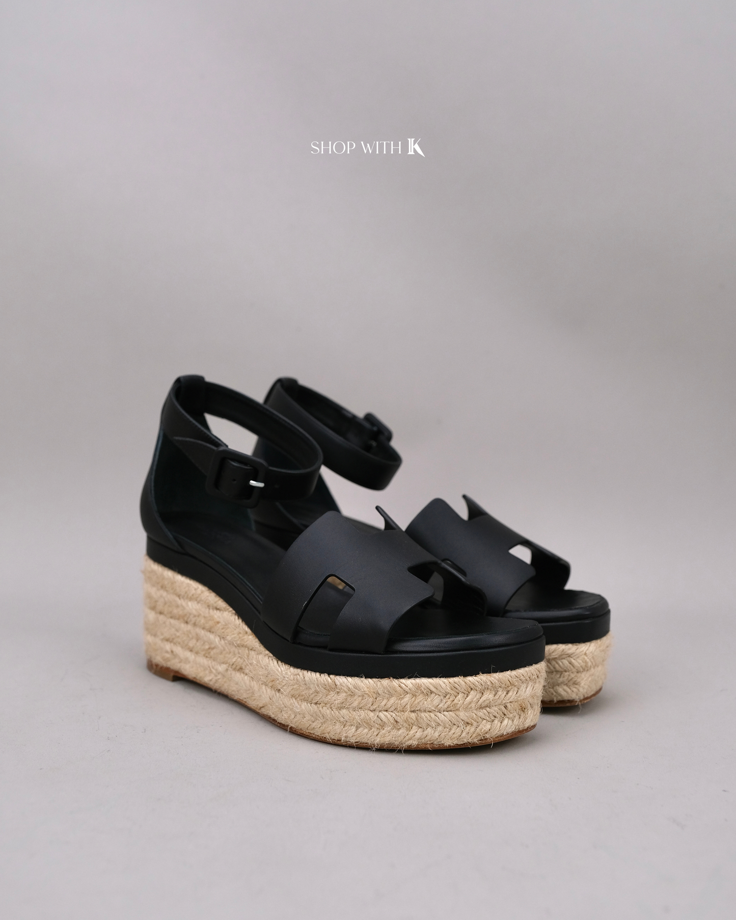 Hermes Elda Sandal Black