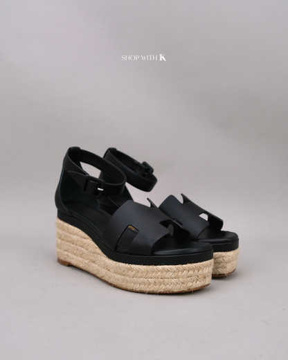 Hermes Elda Sandal Black