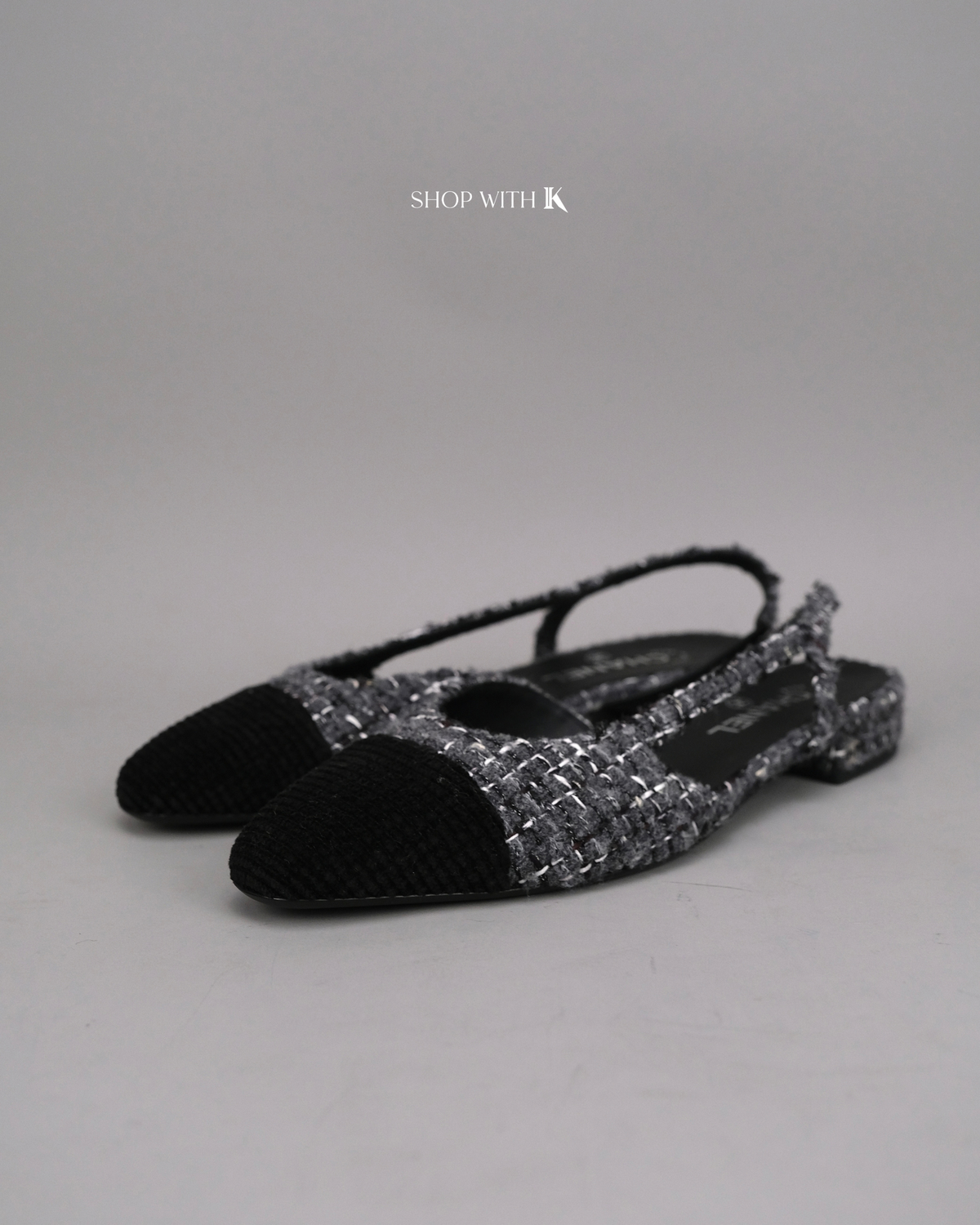 Chanel Slingback Tweed