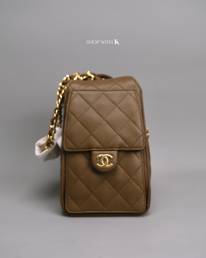 Chanel 25 Small Light Brown GHW