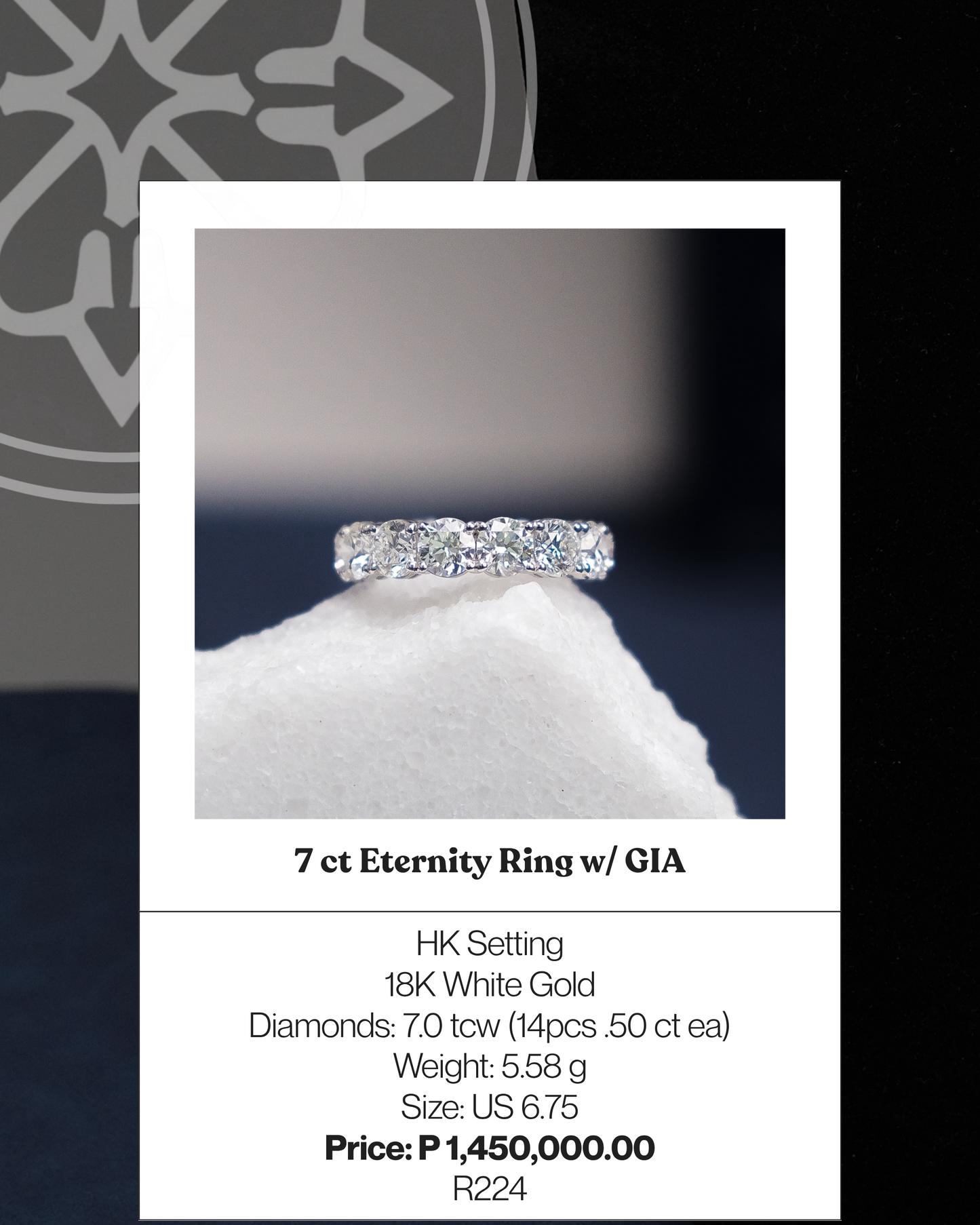 7ct Eternity Ring w/ GIA