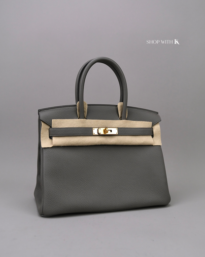 Hermes Birkin 30 Gris Meyer GHW