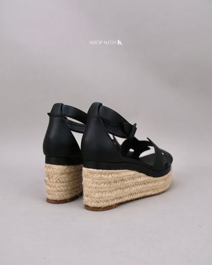 Hermes Elda Sandal Black