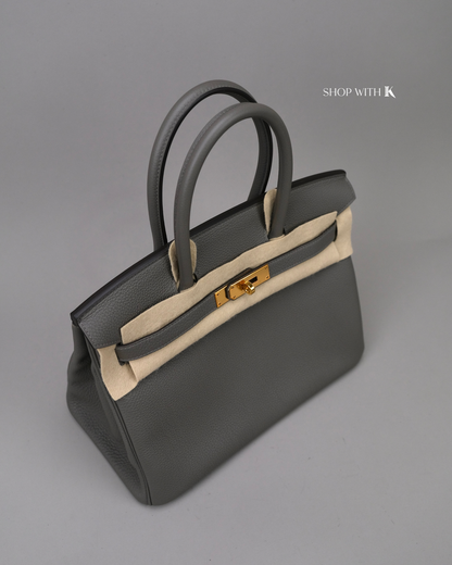 Hermes Birkin 30 Gris Meyer GHW