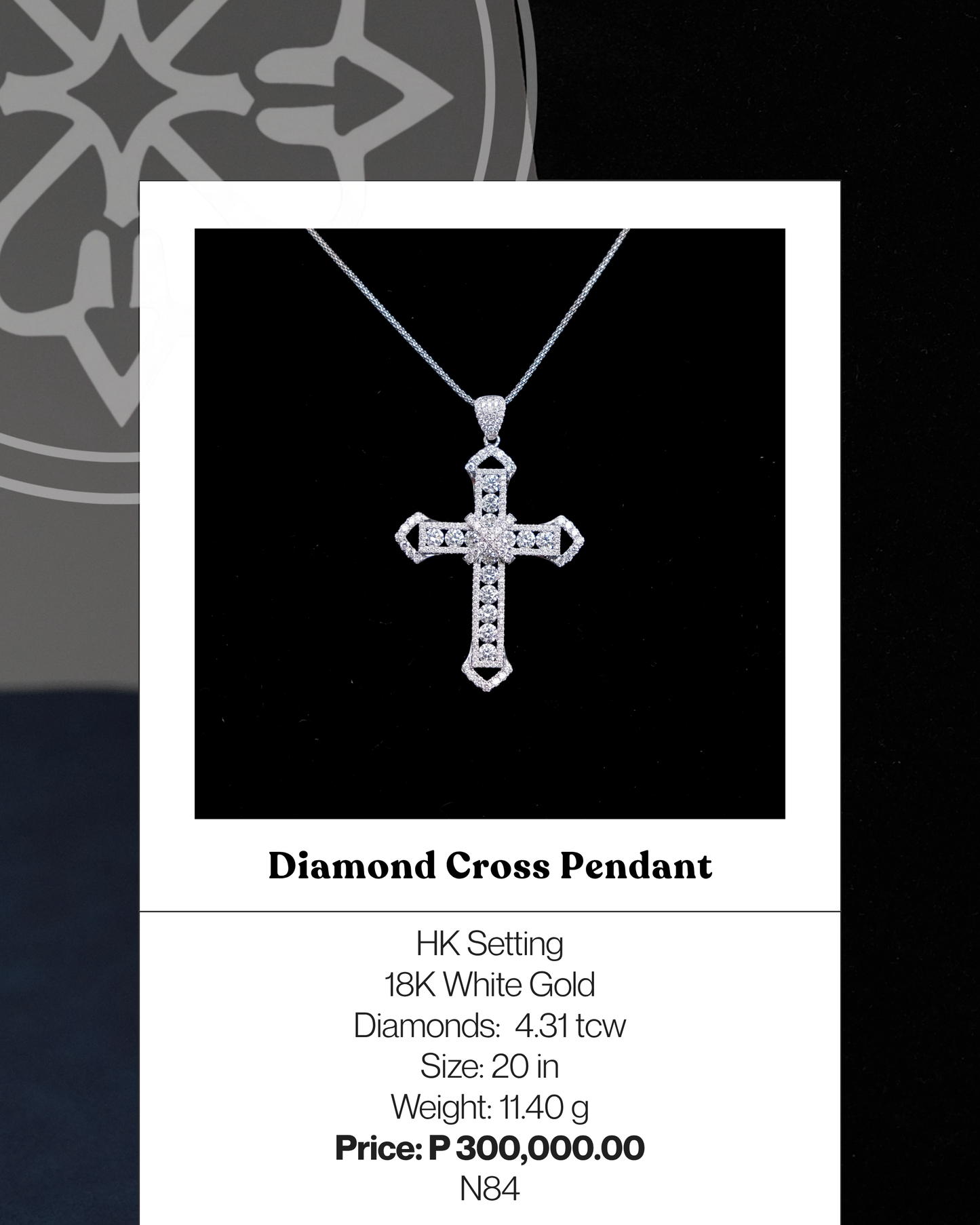 Diamond Cross Pendant w/ Chain