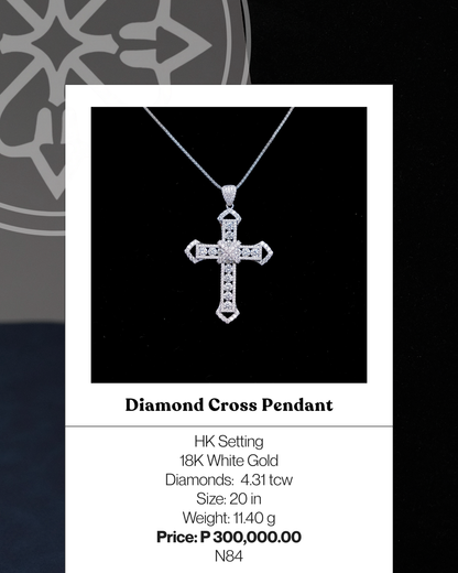 Diamond Cross Pendant w/ Chain