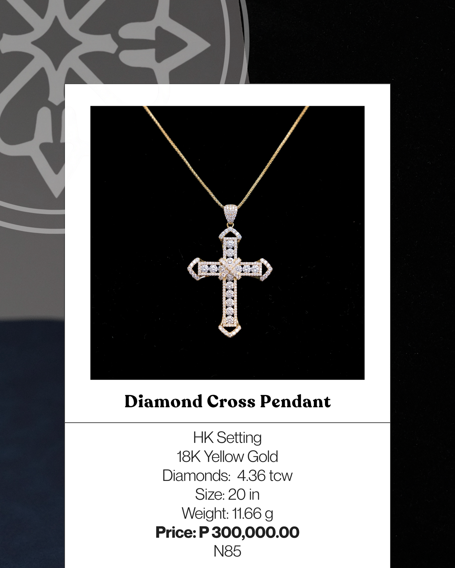 Diamond Cross Pendant w/ Chain