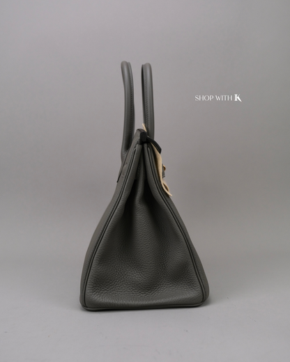 Hermes Birkin 30 Gris Meyer GHW