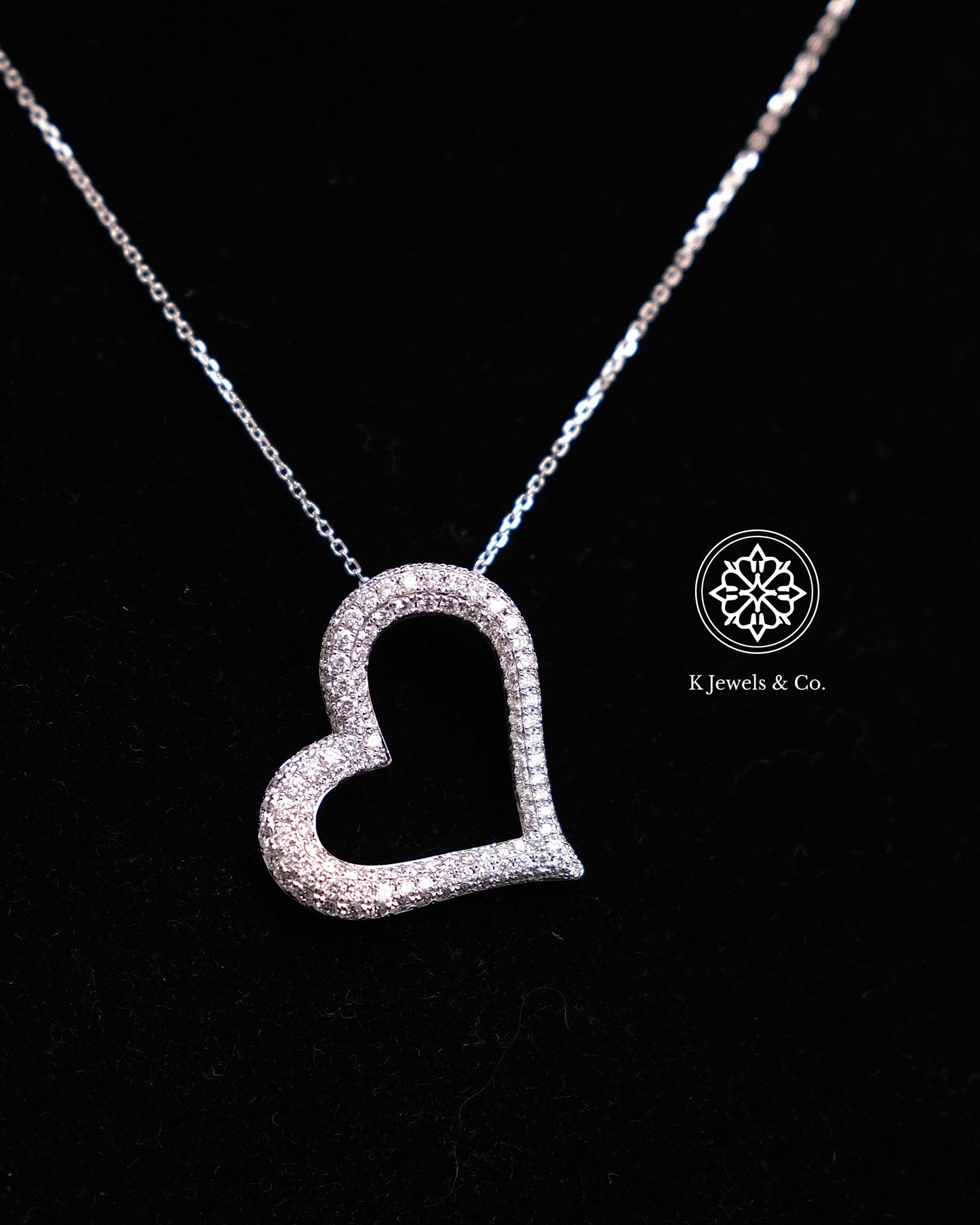 Heart Diamond Pendant w/ Chain