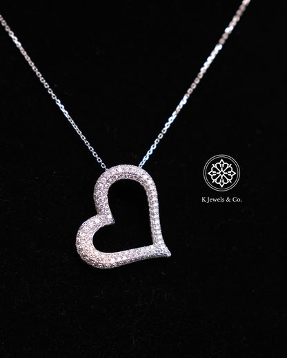 Heart Diamond Pendant w/ Chain